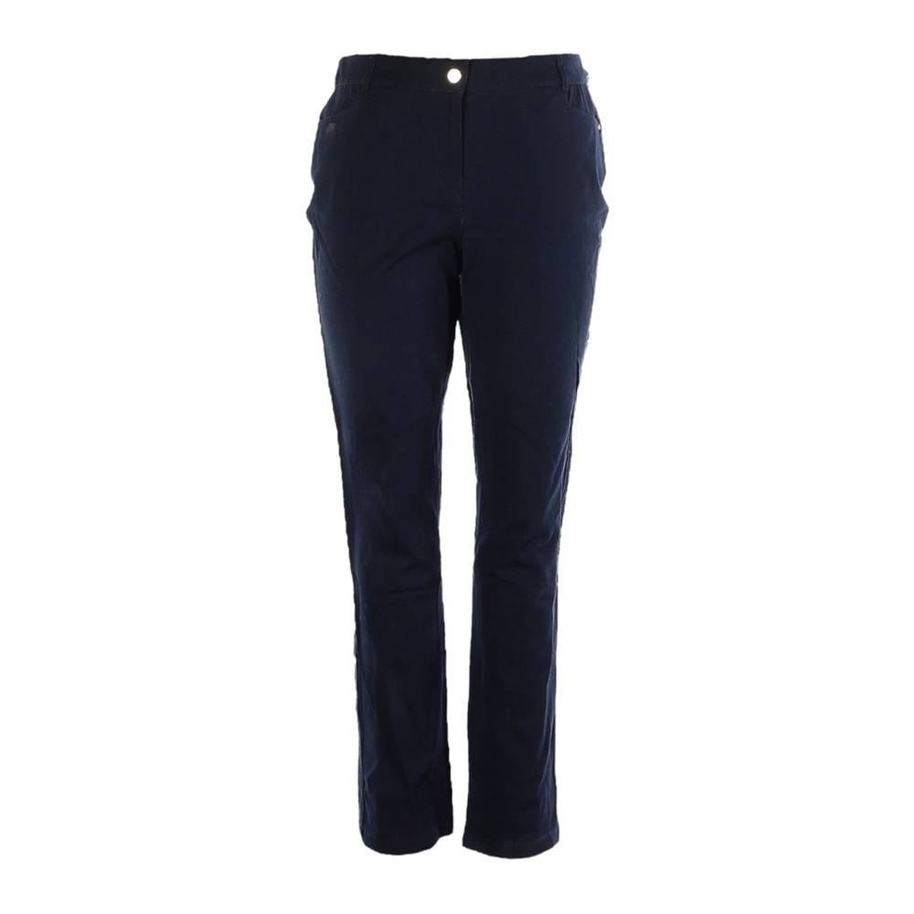 Charter Club Navy Straight Leg Classic Cotton Chino Pants Size 16 NWT